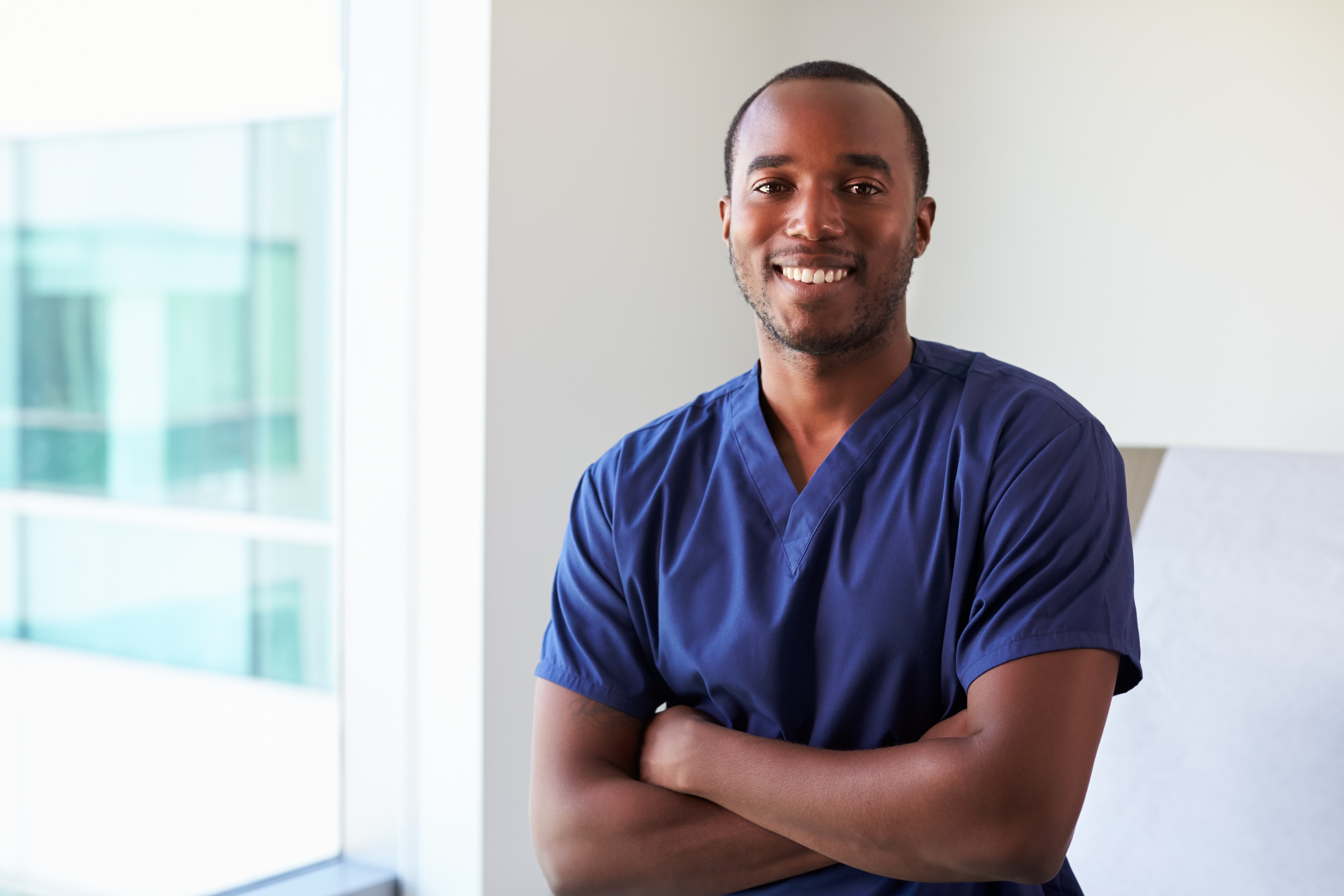 Male nurse standing